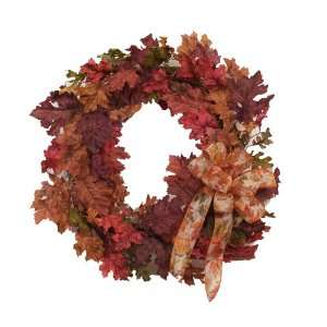  22 Oak Leaf Wreath with Ribbon