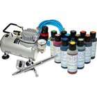 Master Airbrush CAKE DECORATING AIRBRUSH KIT with 12 Food Colors and 