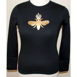  MY FLAT IN LONDON BLACK L/S GOLD QUEEN BEE BNWT SIZE LARGE 