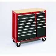   40 Wide 14 Drawer Quiet Glide™ Tool Cart   Red/Black 