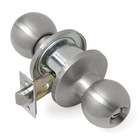 Tell Commercial Privacy Ball Knob Lock 2 3/8   Satin Satinless Steel