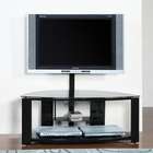   Gloss Finish 2 Shelf Corner Flat Panel TV Stand with Post & Bracket