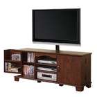 Walker Edison TV Stand Console with Media Storage in Brown Finish