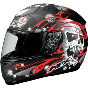  AFX FX 16 Skull Helmet   Small/Red Skull Automotive