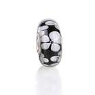 bling jewelry black flower 925 sterling silver murano glass bead