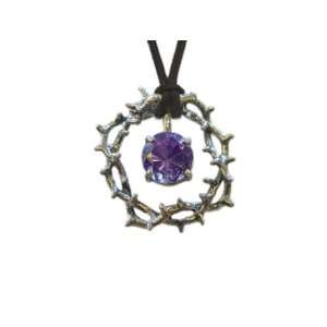  Crown of Thorns with Amethyst Stone Large