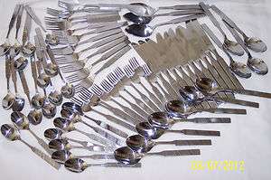   BARTON REBACRAFT RDS6 SET OF STAINLESS FLATWARE   68 PCS. EXCELLENT