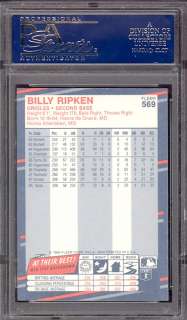 1988 Fleer Glossy #569 Billy Ripken Rookie PSA 10 pop 3  