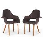   Brown Twill fabric Organic Chair Mid Century Eames Style Organic Chair