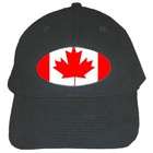 Carsons Collectibles Black Baseball Cap of Canadian Canada Flag