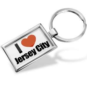 Keychain I Love Jersey City region New Jersey, United States   Hand 
