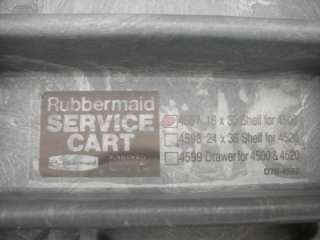 RUBBERMAID UTILITY CART 4500 GRAY OPT MIDDLE SHELF 4597  