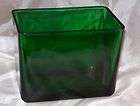 NAPCO NO. 1164 ~ FOREST GREEN ~ RECTANGULAR GLASS VASE ~ MADE IN U.S.A 