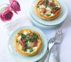 Asparagus and camembert tarts 