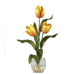 DSD Tulips Liquid Illusion Silk Flower Arrangement 