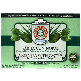Tadin Tea Aloe Vera With Cactus 24 Bags   Te De Sabila Con Nopal  Food 