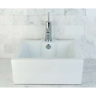  Fortress White Table Mount Bathroom Sink 