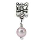   Sterling Silver Reflections Pink Freshwater Cultured Pearl Dangle Bead