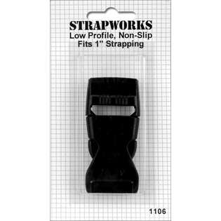 Strapworks Low Profile Non Slip Buckle Black   Fits 1 Strapping 