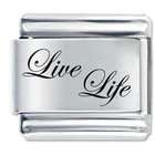 Pugster Live Life Italian Charms Bracelet Link