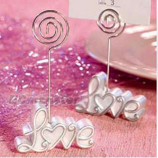   Love Card Holder Stand Table Number Wedding Favors Gift White  