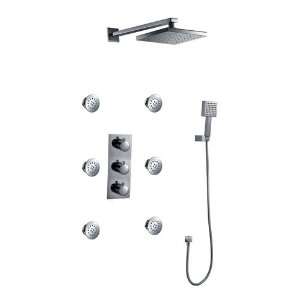   Hand Shower Combo Shower System Set with 6 Side Spray Jets,Chrome