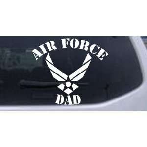 Air Force Dad Military Car Window Wall Laptop Decal Sticker    White 