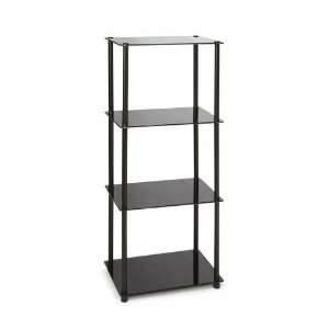 Convenience Concepts 157001B Midnight Classic Glass 4 Tier Tower 