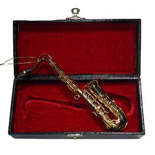 Kurt Adler 4.75 Brass Saxophone Musical Instrument Christmas Ornament 