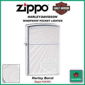 HARLEY BURST_HARLEY DAVIDSON CHROME ZIPPO LIGHTER_24292  