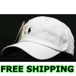 Polo Casual Outdoor Golf Sport Ball Classic Cap Hat White/Black  