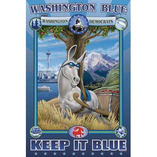   Washington State   Keep it Blue 28x42 Giclee on Canvas 