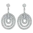 Allurez Drop Circle Diamond Earrings in 14K White Gold (1.91 ctw)