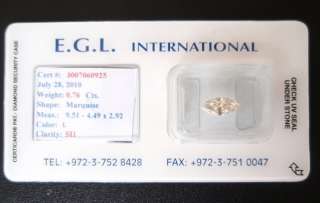 76ct Marquise Loose Solitaire EGL Certified Diamond   