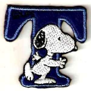  Snoopy ABCs Alphabet Letter T Iron On / Sew On Patch 