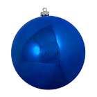 VCO Shiny Lavish Blue Commercial Shatterproof Christmas Ball Ornament 