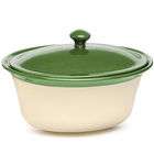   Stoneware Southern Gathering 3.5 Qt. Covered Oval Casserole   Sage
