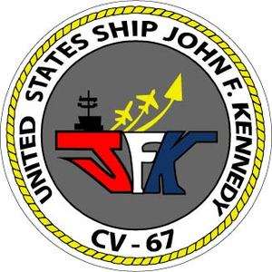 STICKER USN US NAVY CVN 67 USS JOHN F KENNEDY  