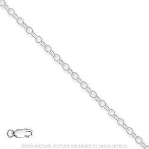 925 STERLING SILVER 2.25MM OVAL CABLE LINK CHAIN NECKLACE  