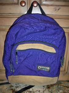 Vintage 80s OUTDOOR USA Suede Bottom HIKING Outdoors Backpack  