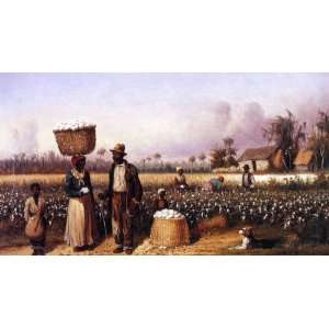  Negro Workers in Cotton Field with Dog