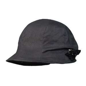  Ladies Linen Flapper Style Jacquard Fashion Hat Black 