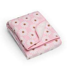 Carters Velour Sherpa Blanket   Pink Daisy   Carters   Babies R 