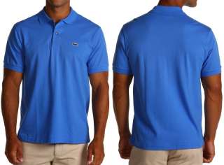NWT LACOSTE BRAND MENS BLUE Classic Croc Logo Polo Shirts  