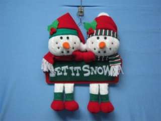 trim a home cable knit snowmen character sign