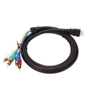  HDMI Male to 5 RCA RGB Audio Video AV Component Cable 