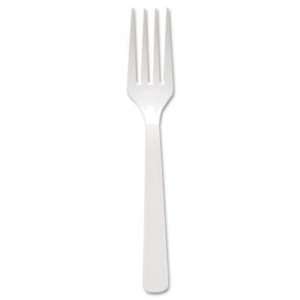   Plastic Forks, White, 1000/Carton (SEL5FW)