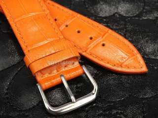 18*16MM orange yellow handmade genuine leather watch strap  
