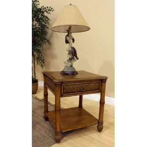   Bay Rattan and Wicker End Table by Hospitality Rattan