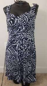 NWT Ann Taylor Loft paisley knit dress empire waist 00  